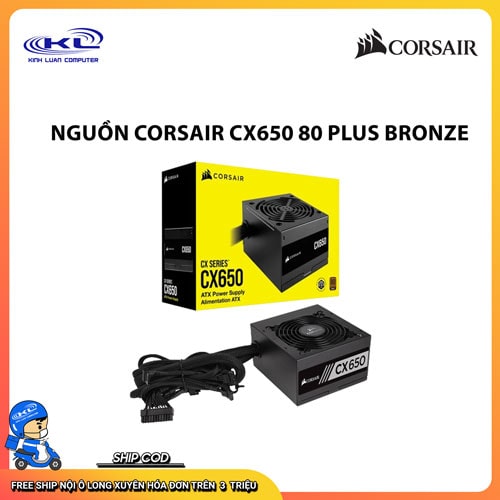 Nguồn máy tính Corsair CX650 650W – 80 Plus Bronze Nguồn máy tính Corsair CX650 650W – 80 Plus Bronze