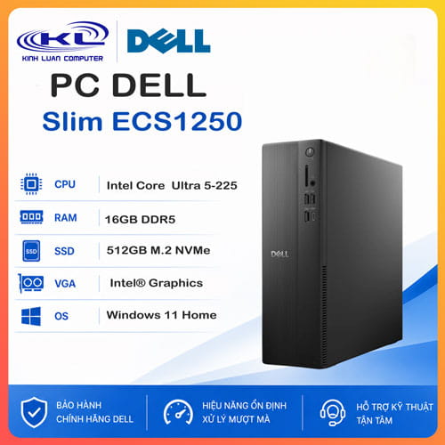 Máy tính để bàn Dell Slim ECS1250 Máy tính để bàn Dell Slim ECS1250