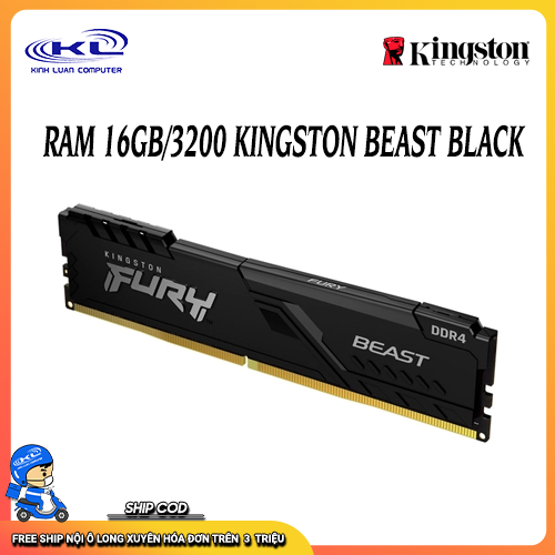 RAM 16GB/3200 KINGSTON BEAST BLACK RAM 16GB/3200 KINGSTON BEAST BLACK