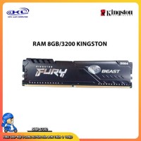 Ram Kingston Fury Beast Black 8GB 3200MHz DDR4 Ram Kingston Fury Beast Black 8GB 3200MHz DDR4