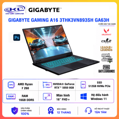 Laptop Gigabyte GAMING A16  GA63H
