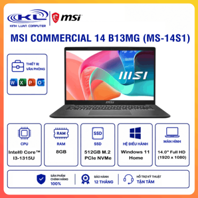 Laptop  MSI Commercial 14 B13MG (MS-14S1)