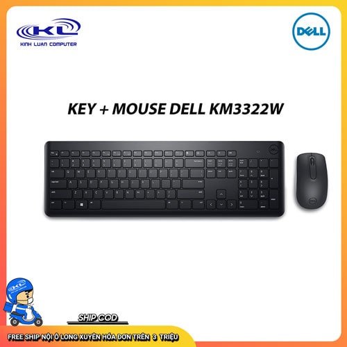Phím chuột không dây DELL KM3322W Phím chuột không dây DELL KM3322W