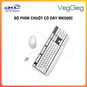 Bộ Phím Chuột Có Dây MK500C Màu Trắng 
