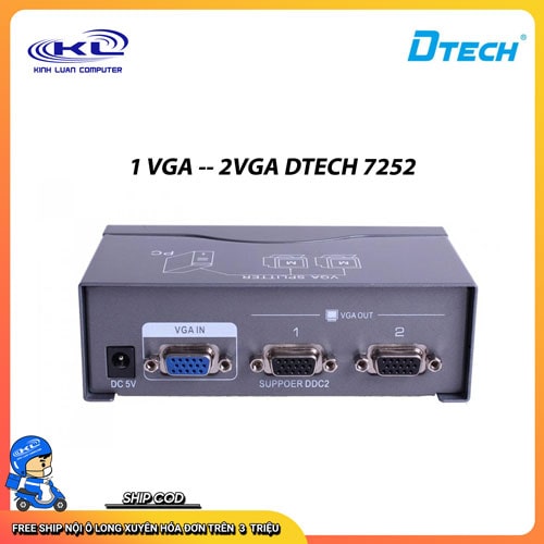 1 VGA -- 2VGA DTECH 7252 1 VGA -- 2VGA DTECH 7252