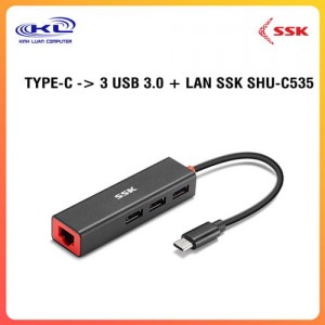 Type-C -> 3 USB 3.0 + LAN SSK SHU-C535