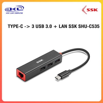 Type-C -> 3 USB 3.0 + LAN SSK SHU-C535