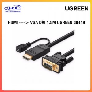 HDMI -- VGA + NGUỒN USB UGREEN MM101 30449