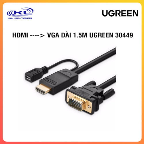 HDMI -- VGA + NGUỒN USB UGREEN MM101 30449 HDMI -- VGA + NGUỒN USB UGREEN MM101 30449