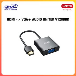 HDMI -> VGA  + AUDIO UNITEK V128BBK
