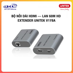 Bộ nối dài HDMI --- LAN 60M HD Extender UNITEK V178A
