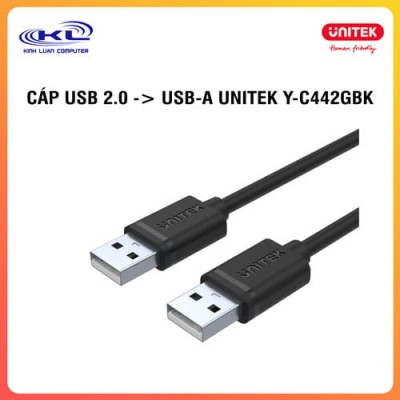 Cáp USB 2.0 -> USB-A UNITEK Y-C442GBK