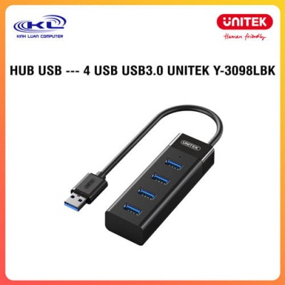 Hub ---> 4 USB3.0 UNITEK Y-3098LBK Hub ---> 4 USB3.0 UNITEK Y-3098LBK