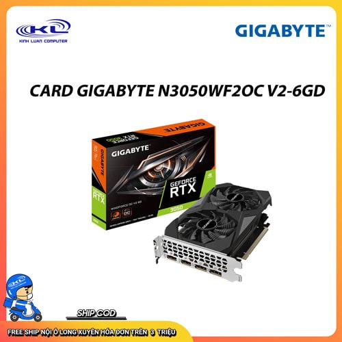 VGA GeForce RTX™ 3050 WINDFORCE OC V2 6G(N3050WF2OC -6GD) VGA GeForce RTX™ 3050 WINDFORCE OC V2 6G(N3050WF2OC -6GD)