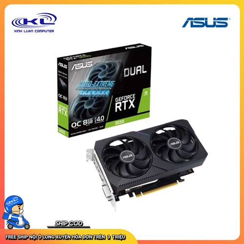 VGA ASUS Dual GeForce RTX 3050 V2 OC Edition 8GB(DUAL-RTX3050-O8G-V2 ) VGA ASUS Dual GeForce RTX 3050 V2 OC Edition 8GB(DUAL-RTX3050-O8G-V2 )